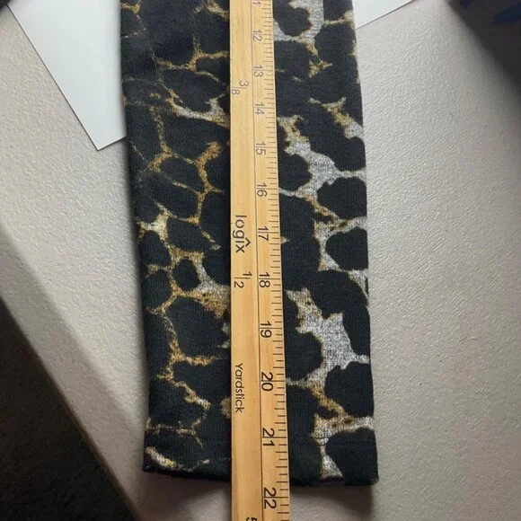 Ali Miles Med Animal Print Cowl Neck Tunic Top Long Sleeves Lagenlook - Picture 6 of 14